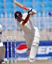 Rahul Dravid during the second day of the third and final Test