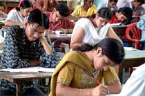 Inside an examination centre for the CBSE All-India PMT in Bhopal