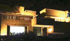 The facade is above in look, highlighted by the hide and seek effect of lights