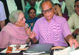 BJP Lok Sabha candidate from New Delhi constituency Jagmohan filing his nomination in the Capital on Wednesday. 