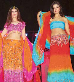 Models at a fashion show at Forest Hill Resort, near Chandigarh
