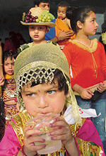 Kids in cheerful outfits at a toddlers� talent and fancy dress competition, organised in Ludhiana