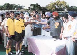 Guru Harkrishnan Public School, India Gate, won the second All-India Sahibzada Ajit Singh Gold Cup Hockey Tournament held at the Shivaji Stadium. The trophy was presented to GHPS by Delhi Police Commissioner Dr K K Paul.