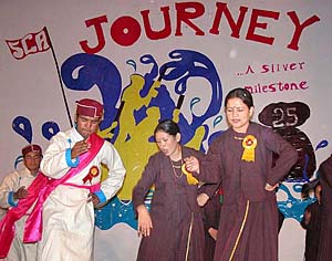 Students perform during an SCA function organised at Himachal Pradesh University