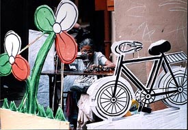 The shop of this woman tailor in Kolkata seems to have become a favourite spot for pasting parties� 