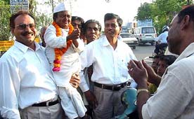 52-cm-tall Domai, an independent candidate who's competing against Atal Bihari Vajpayee from Lucknow Lok Sabha constituency