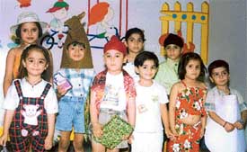 Tiny tots of Whiz Kid Toddlers Club during the rhyme competition organised in Ludhiana