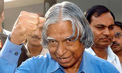 I have done it: President A.P.J. Abdul Kalam seems to say this after casting his vote