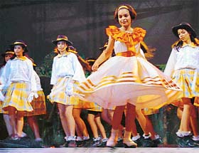 Children perform in a musical play, �Peter Pan�, at St Kabir School, Sector 26, Chandigarh