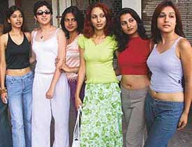 Participants of Mr and Ms Glamour North India are all smiles during the Ms Beautiful Skin and Ms Beautiful Hair contests in Chandigarh on Thursday. 