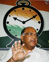 Nationalist Congress Party president Sharad Pawar