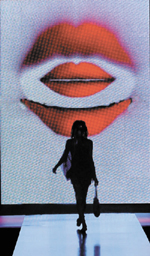 A little doll on the ramp.