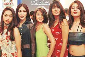 Models show the latest hairstyles at Tress Lounge in Sector 8, Chandigarh