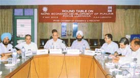 Participants in the Second Roundtable on the Rapid Economic Development of Punjab, organised by the PHDCCI at PAU