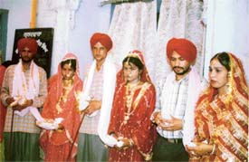 The Shri Gyan Sthal Mandir Sabha arranged the marriage of three poor girls