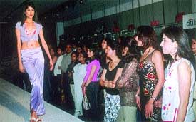 A model at a show choreographed by Marc Robinson and Pooja Bedi