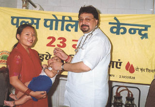 As many as 282 children were administered polio drops at the Gobhania Nirog Dham, Najafgarh, under the supervision of Dr Shiv Raj. Dr Raj informed that women doctors went door-to-ddor in rural areas to create awareness on polio eradication.