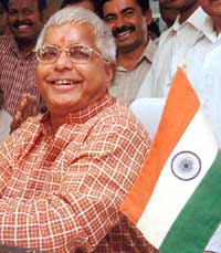 Union Minister for Railways Laloo Prasad Yadav takes charge of his office 
