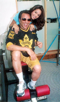 Bollywood veteran and Lok Sabha Member of Parliament from Bikaner Dharmendra with murder fame actress Malika Sherawat