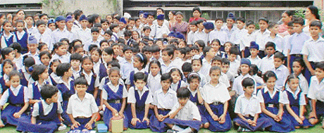 Students of Government Model Senior Secondary School, Sector 20-D, Chandigarh, during their visit to The Tribune office in Chandigarh on Thursday. 