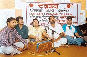 Music recording of telefilm �Daftar� in progress at Mohali