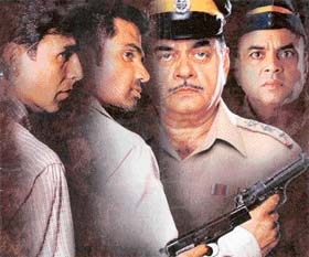 Akshay Kumar, Suniel Shetty, Shatrughan Sinha and Paresh Rawal in "Aan --- Men at Work"