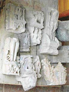 Idols discovered in a Burail temple, which were taken into possession by the UT Administration