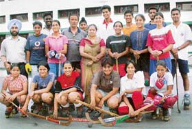 The Indian team for the Asian Roller Skating meet to be held in Japan, along with coach Baraldi Aldo and Madhu Bahl