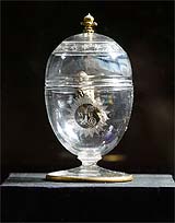 The heart of Louis XVII is displayed for public viewing