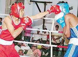 Tarun Kumar of Chandigarh outplayed Lalit Sharma (U.P.) in the North India Boxing Championship organised at Sector 42 hall on Friday.