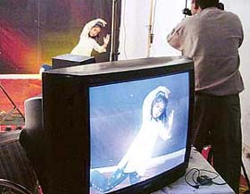 A girl presents a dance item during the audition for a film 'Mahin' and teleserial 'Kabhi Haan' at Panchkula