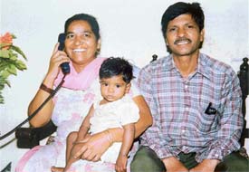 Mr Jagdish Lal with his wife Sheela and a 10-month-old male child, whom they have decided to adopt