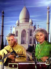 Santoor maestro Pandit Shiv Kumar Sharma performs with Egyptian Oud maestro Georges Kazazian