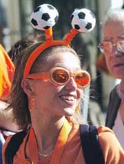 A Dutch soccer fan in Porto