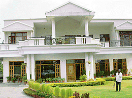 Panels and striking pillars add to the charm of Chahal�s residence.