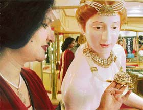 On display in jewellery shops are dazzling stones