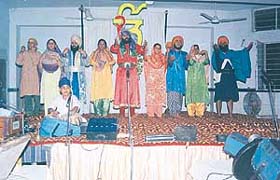 A scene from a play staged by the Punjabi Natak Academy, Mohali