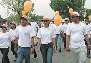 A �Walk the World� was jointly organised by TNT and the World Food Programme