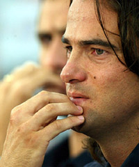 Portugal's Fernando Couto listens to a question during a Press conference in Alcochete on Wednesday