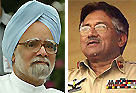 Manmohan Singh and Pervez Musharraf