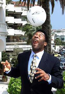 The shirt worn by Pele when he scored two goals as a 17-year-old for Brazil in the 1958 World Cup final against Sweden has sold at an auction