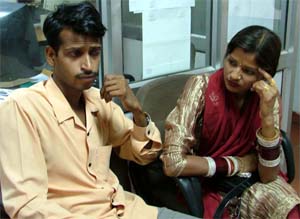 Nazim Hussain and his wife Manjeet Kaur.