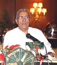 New BCCI President Ranbir Singh Mahendra speaks at a press conference in Kolkata