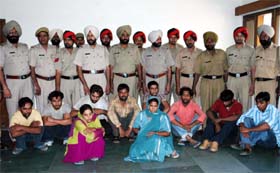 Ten members, including two women, of two gangs of car lifters in police custody in Amritsar