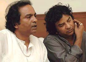 Javaid and Babur Niazi from Pakistan, who opened the Kapurthala Heritage Festival with their recital on Monday. 