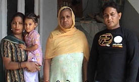 Surjit�s wife, Angrej Kaur, along with her son and grandchildren at her home in Faridkot.