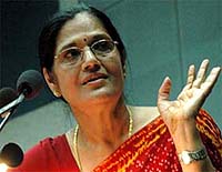 eputy Registrar- General, Census of India, Ms Suman Prashar, makes a point during a workshop at CII on Tuesday