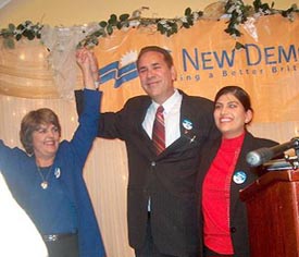 Jagrup Singh Brar with his supporters in British Columbia