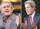 George W. Bush and John Kerry