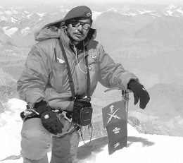 Major Sarfraz Singh atop Mt Nun.